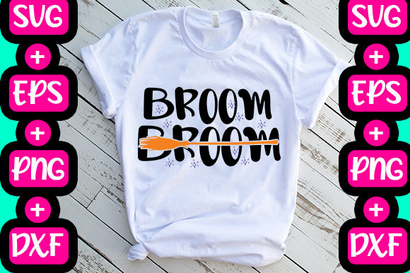 Broom Broom: Halloween Graphics for T-Shirt Designs