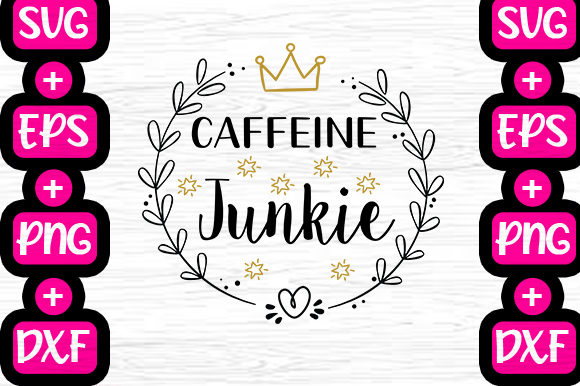 Caffeine Junkie: Bold Graphics for T-Shirt Designs