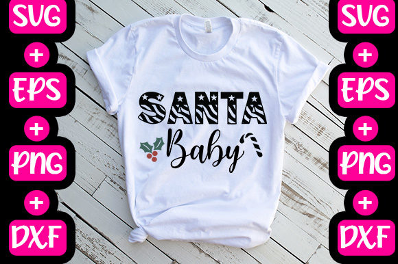 Christmas Santa Baby Graphics for T-Shirt Designs