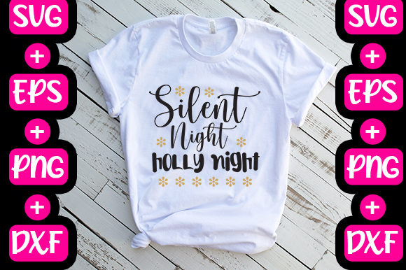 Christmas -Silent Night Holly Night Graphics