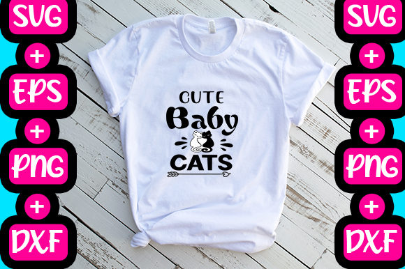 Cute Baby Cats Graphics for T-Shirt Designs