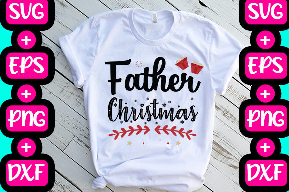 Father Christmas Graphics for T-Shirt Designs