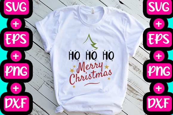 Ho, Ho, Ho, Merry Christmas Graphics for T-Shirt Designs