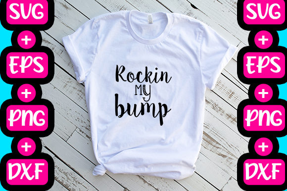 Rockin My Bump: Playful Graphics for T-Shirt Designs